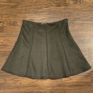 LOFT Olive Green A-Line Skirt